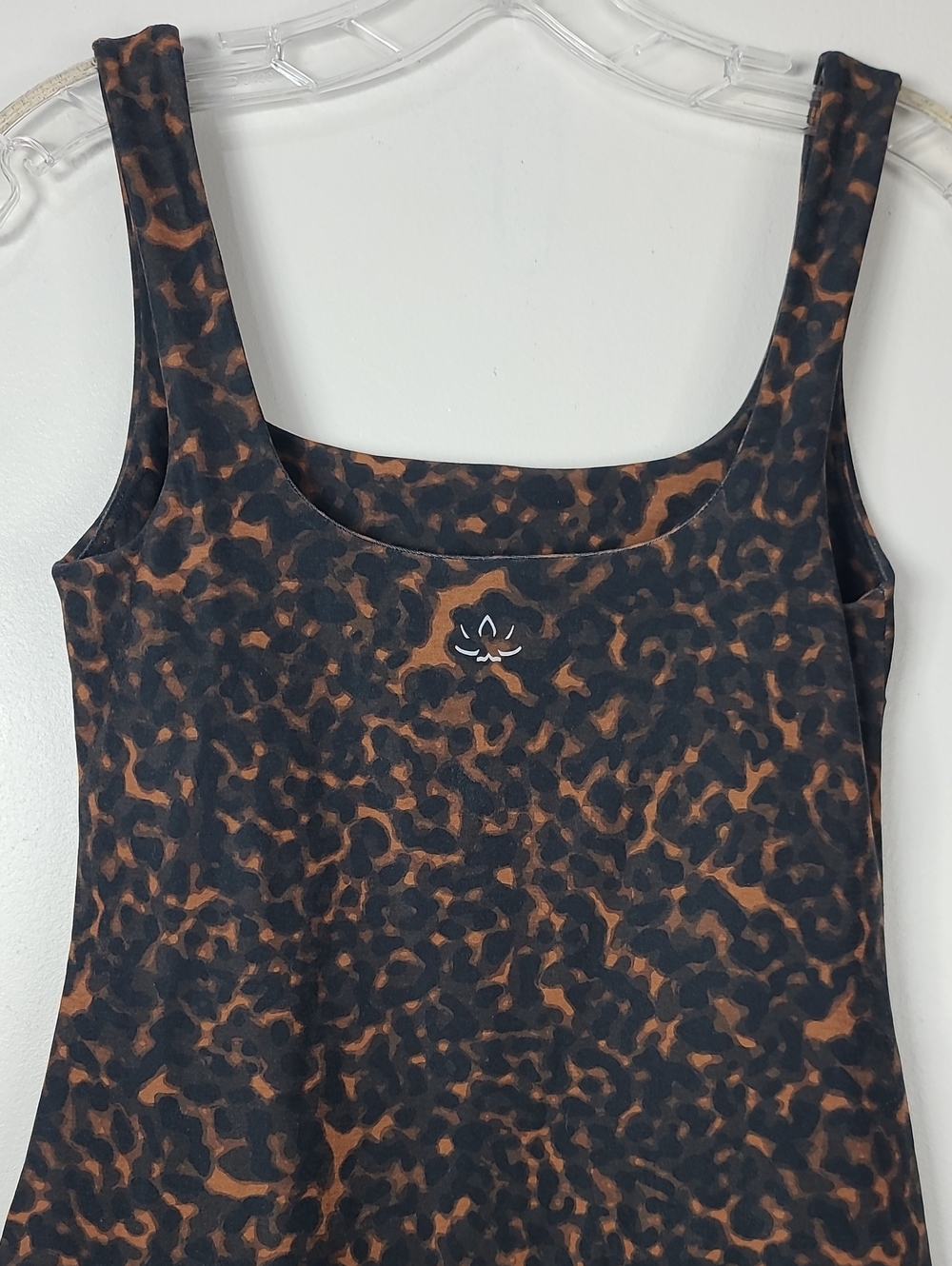 Beyond Yoga Softmark Icon Chai Tortoise Animal Print Black Bodycon Midi Dress S - Picture 7 of 13